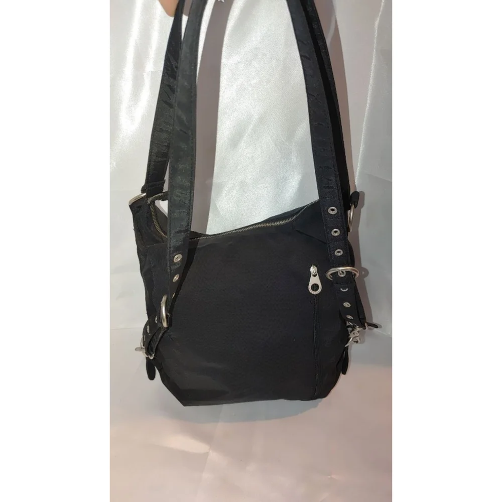 Baggallini Brussels Black Nylon 3-Way Convertible Bag